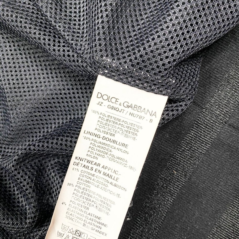 Dolce & Gabanna Logo Plaque Men Bomber Jacket - Picture 4 of 7